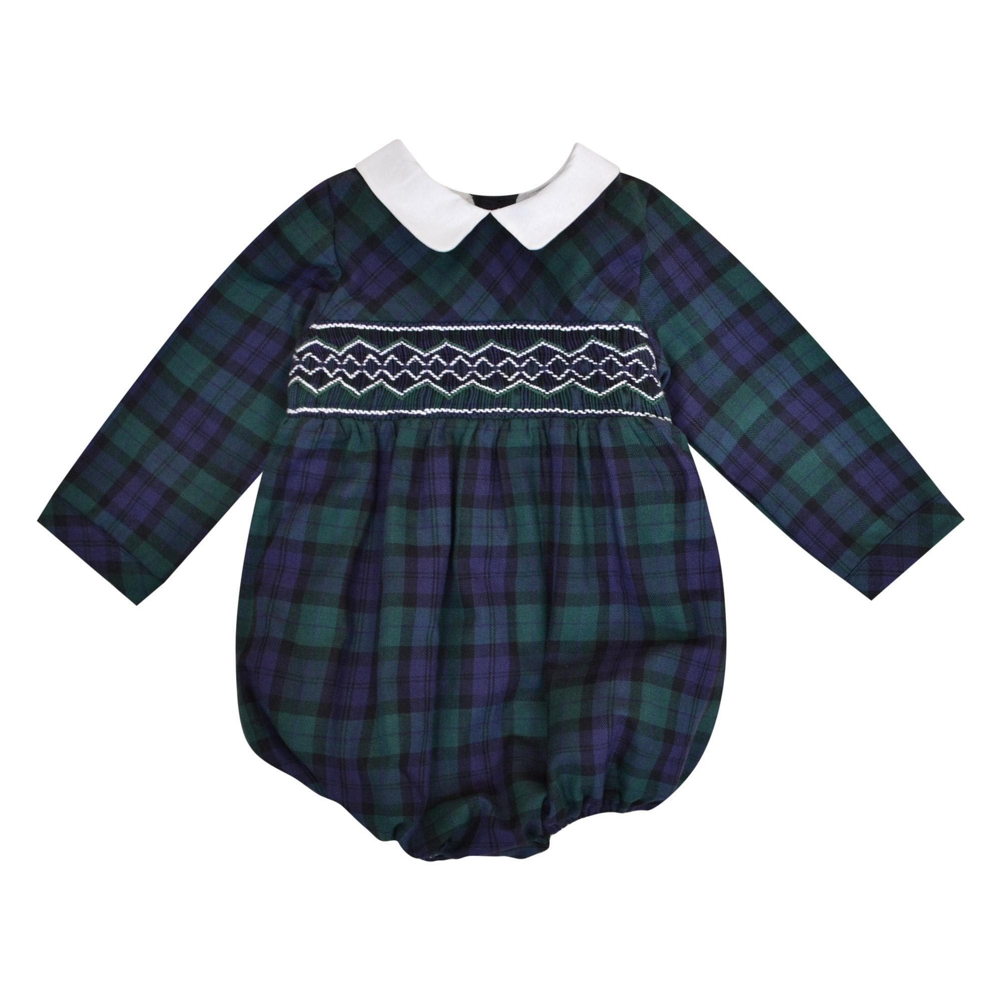 Baby girl tartan shops romper