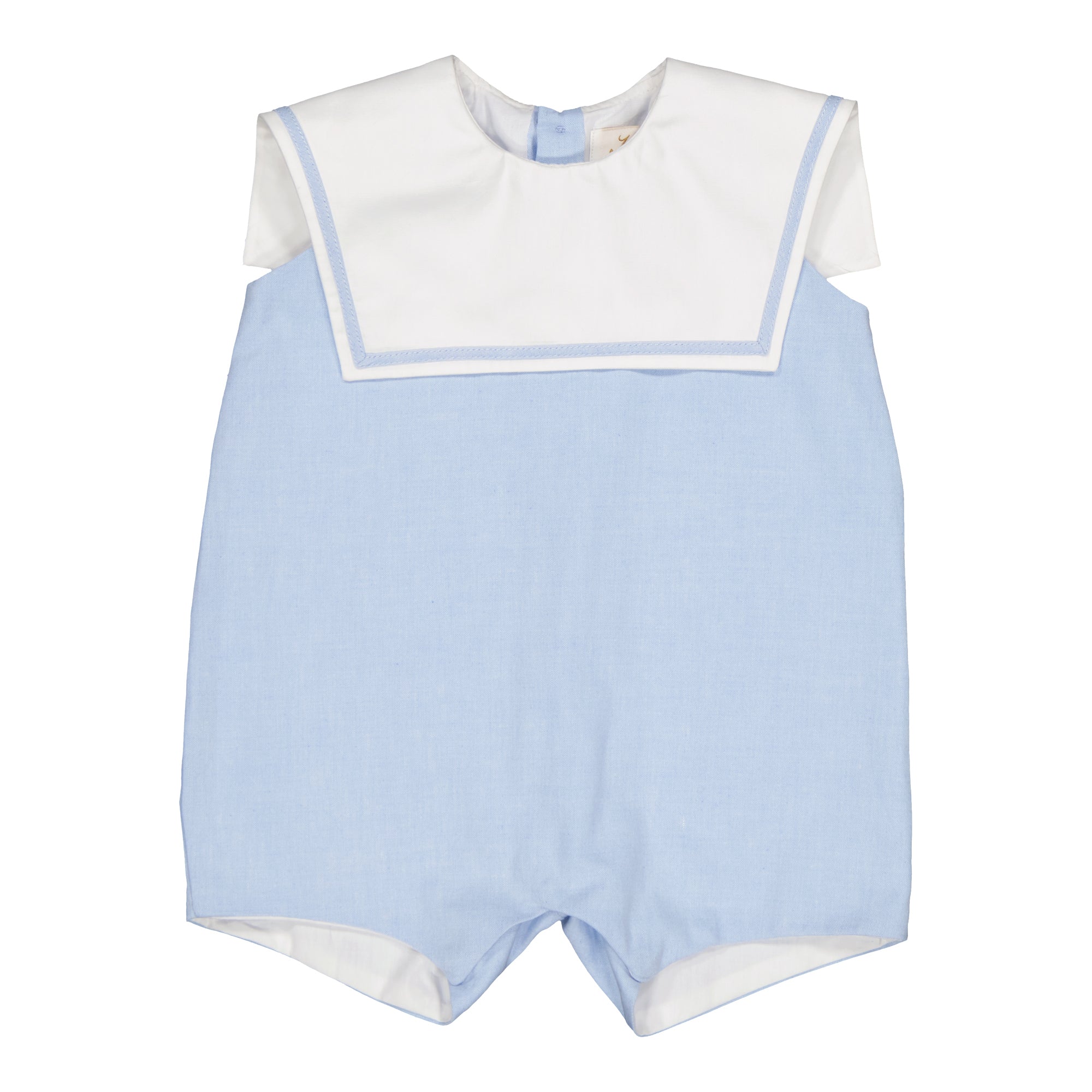 Constantin, barboteuse chambray bleu ciel