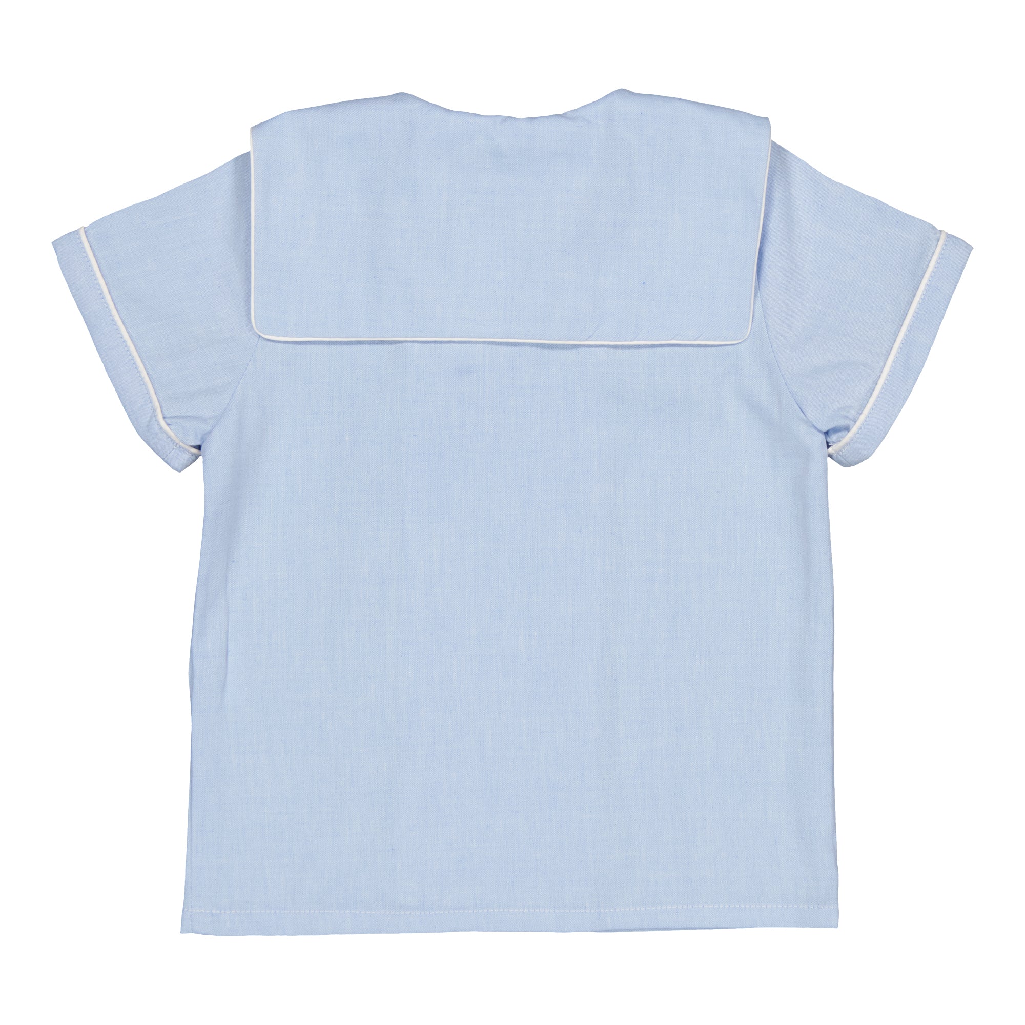 Ambroise, boy shirt, in Celeste baby chambray