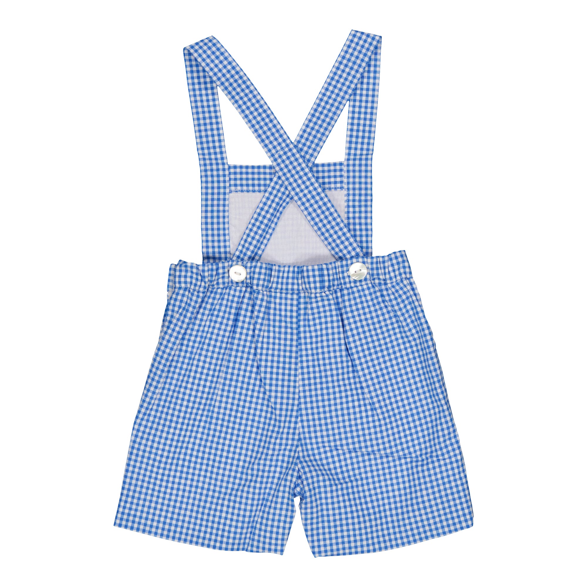 Aurélien, Boy dungarees, in Small french blue gingham