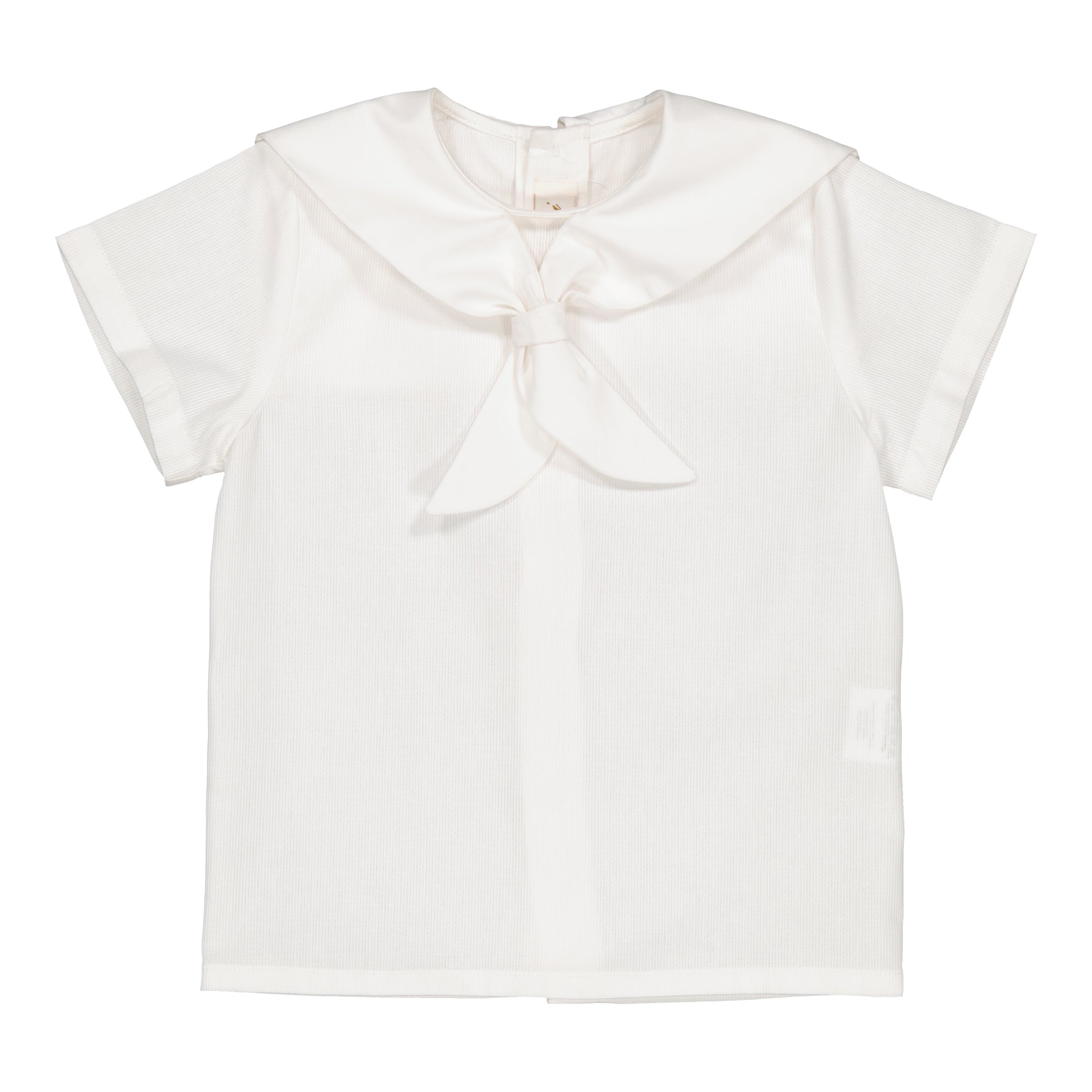 Eustache, blouse en coton piqué blanc