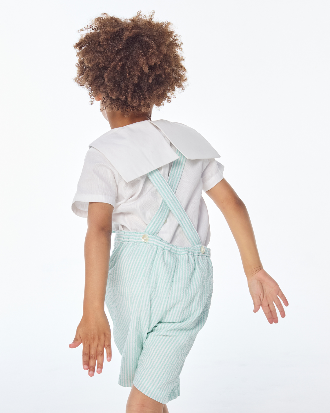 Eustache, blouse en coton piqué blanc