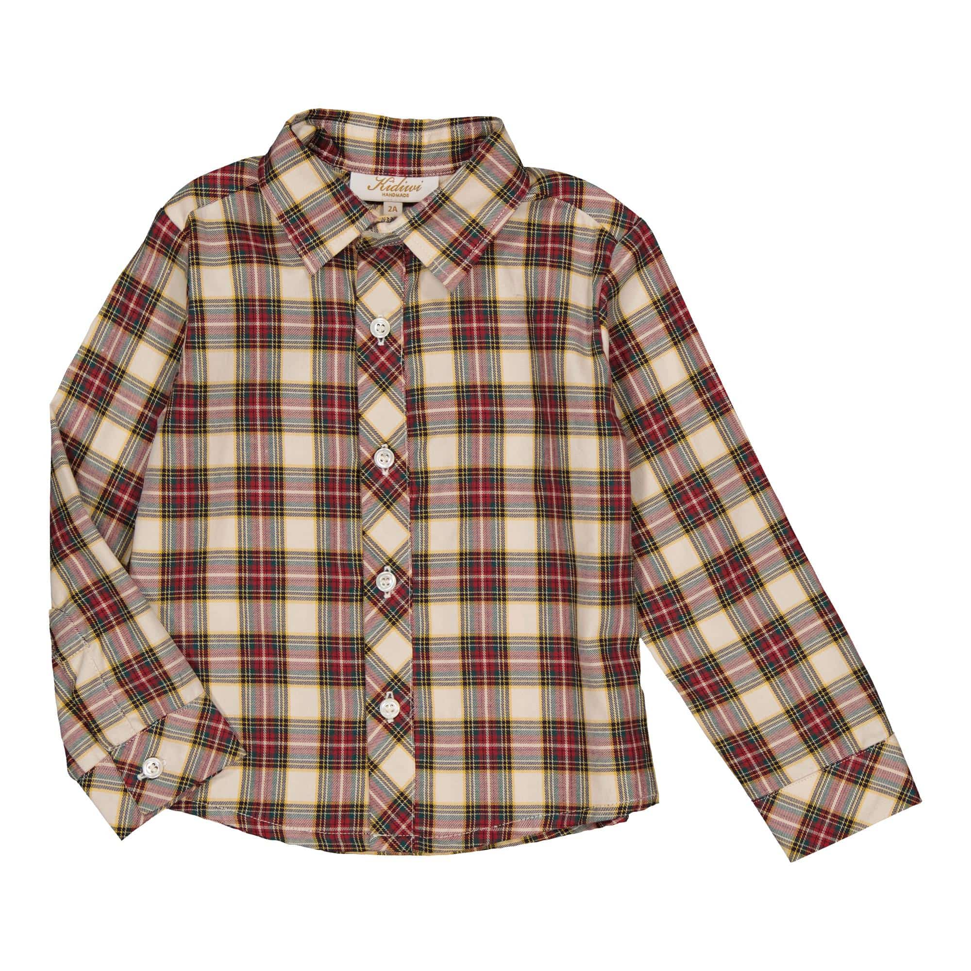 Arthur, chemise en tartan rouge