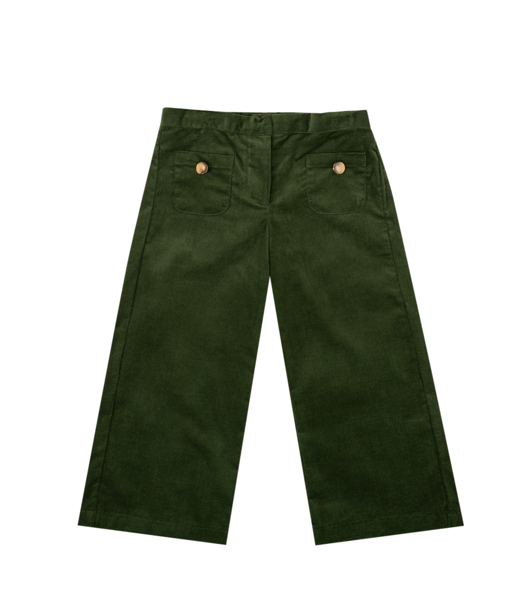 Camilla, pantalon en velours côtelé olive