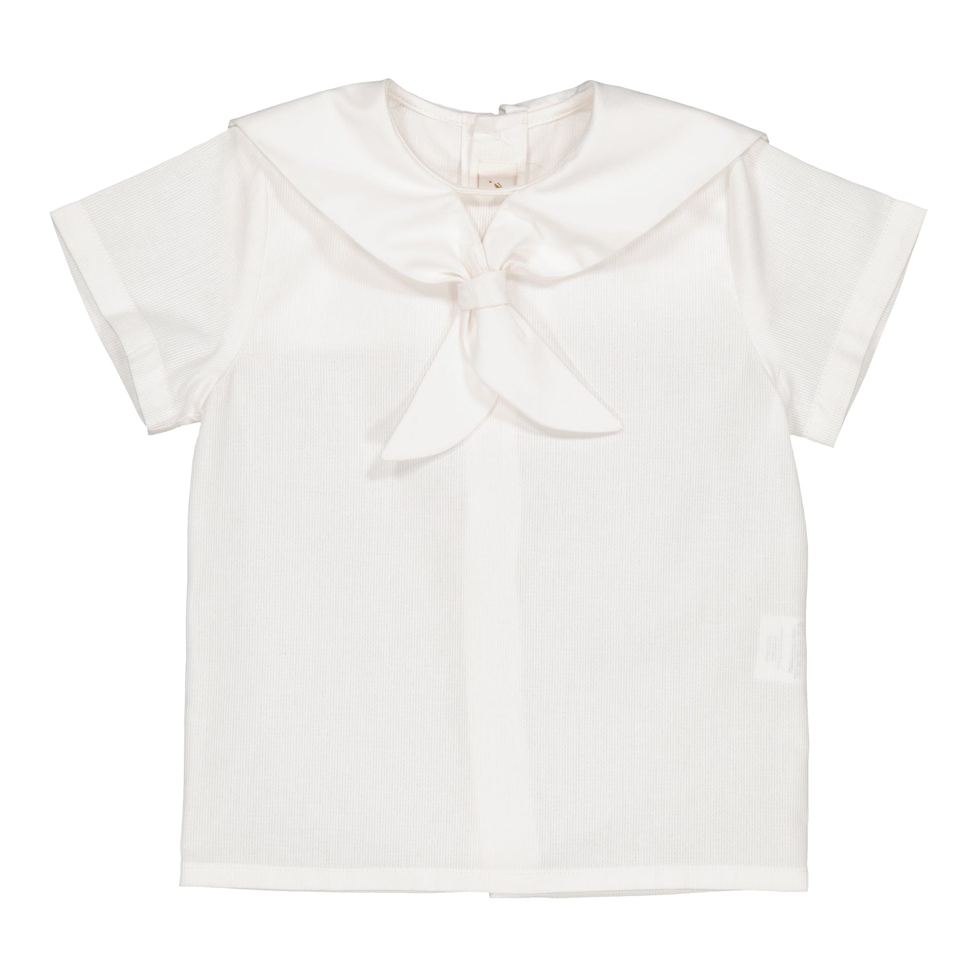 Eustache, blouse en coton piqué blanc