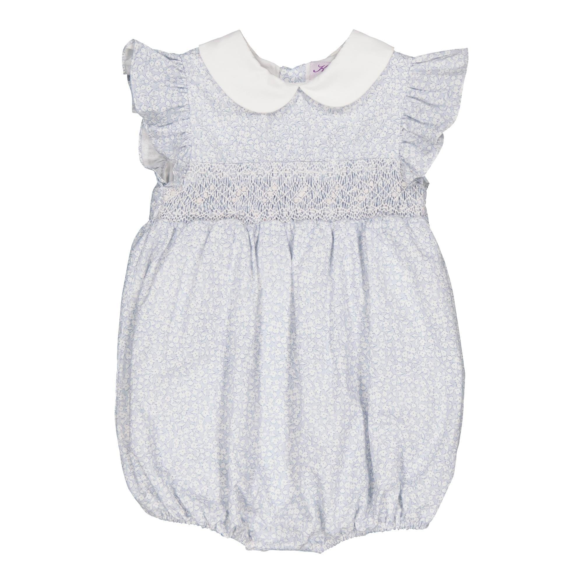 Smocked romper baby fashion girl