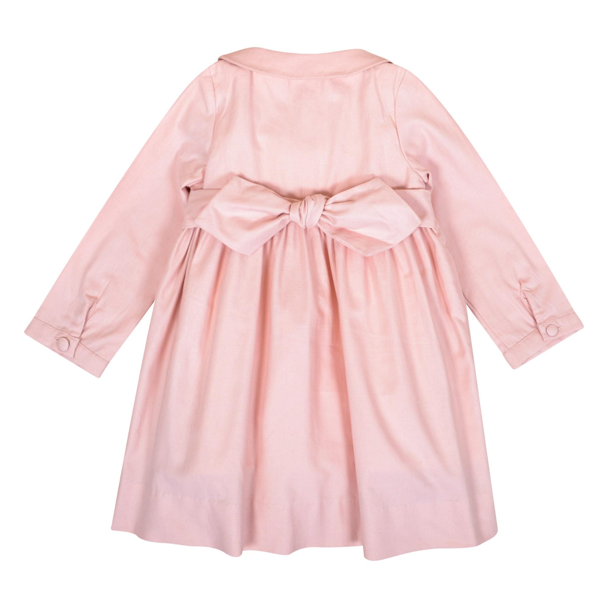 Oriana, Robe smockée, en sergé de coton biologique rose