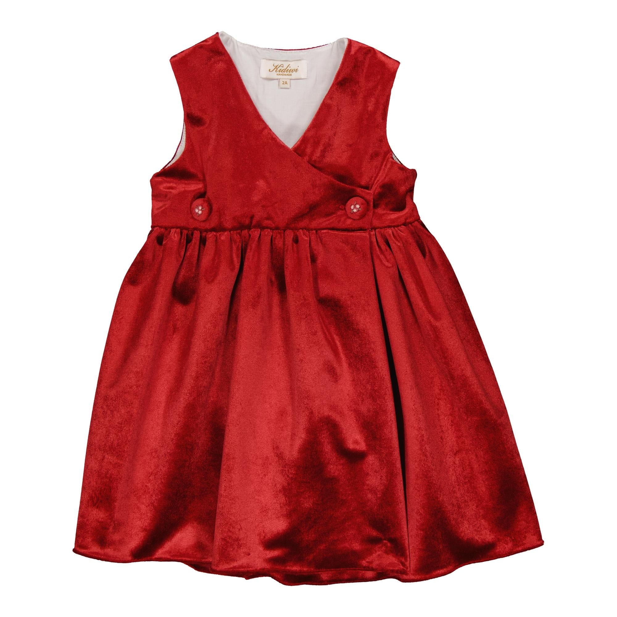 Séraphine, robe chasuble en velours bordeaux