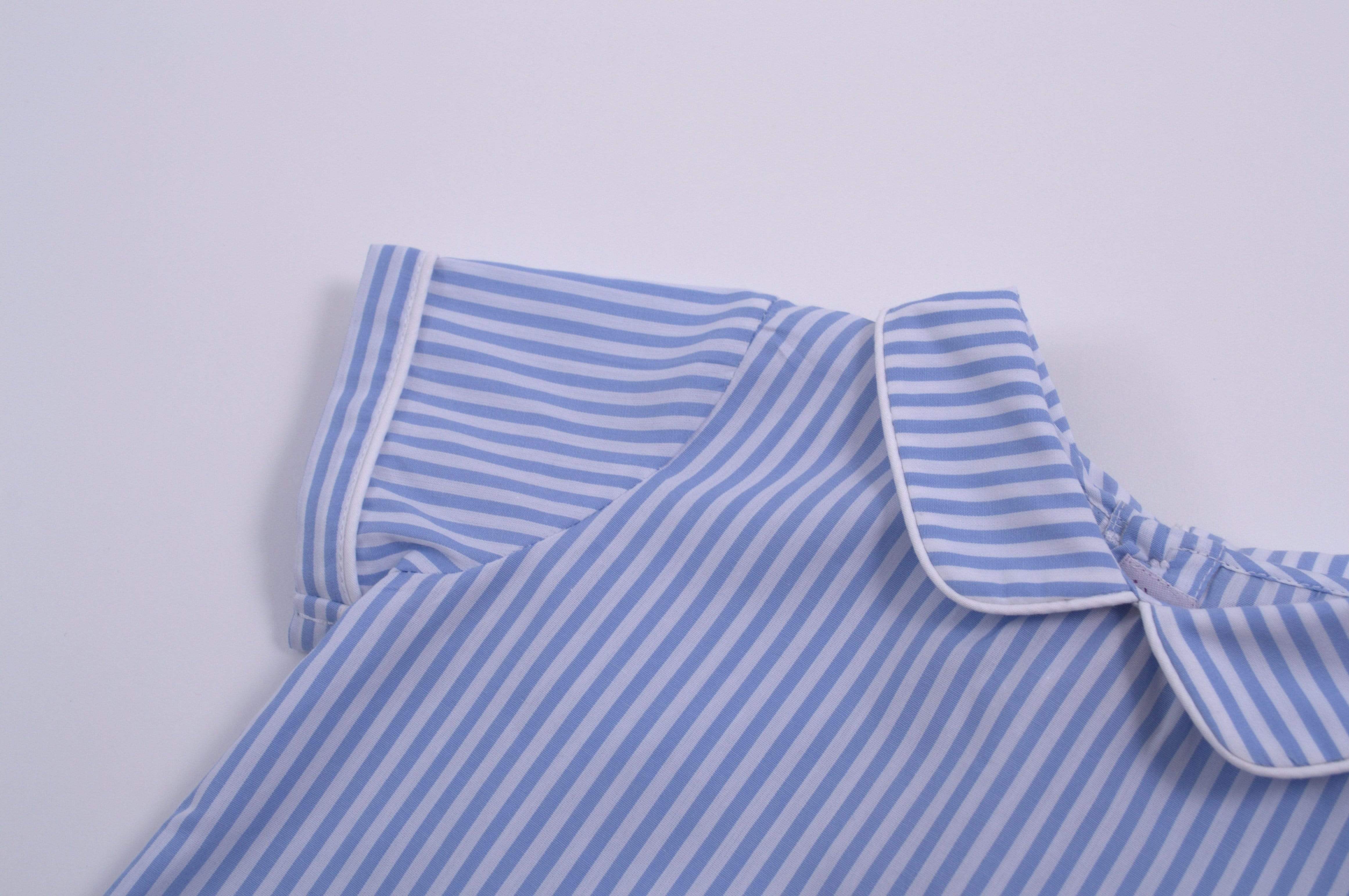 Chemise garçon à rayures bleues