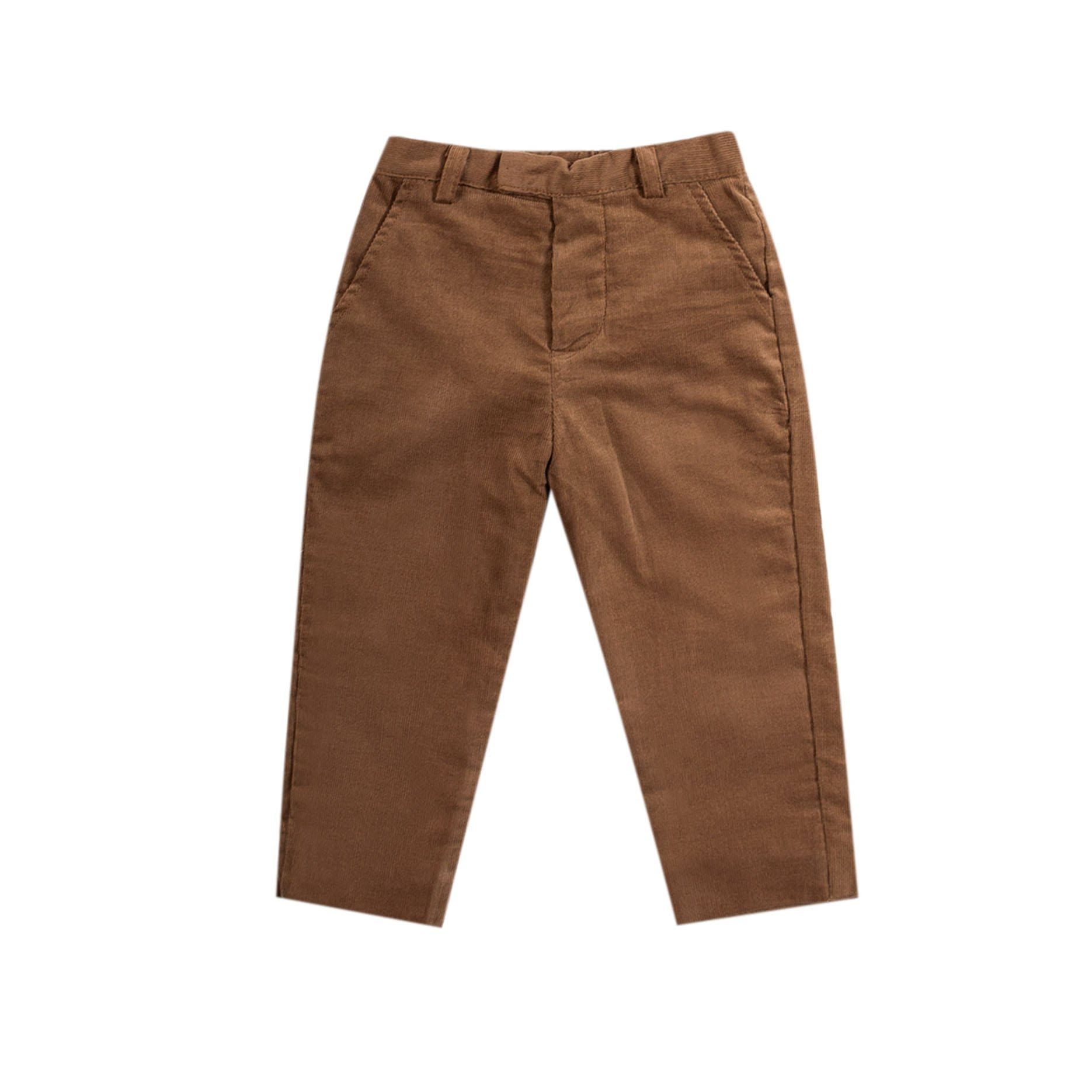 Pantalon en velours milleraie noisette