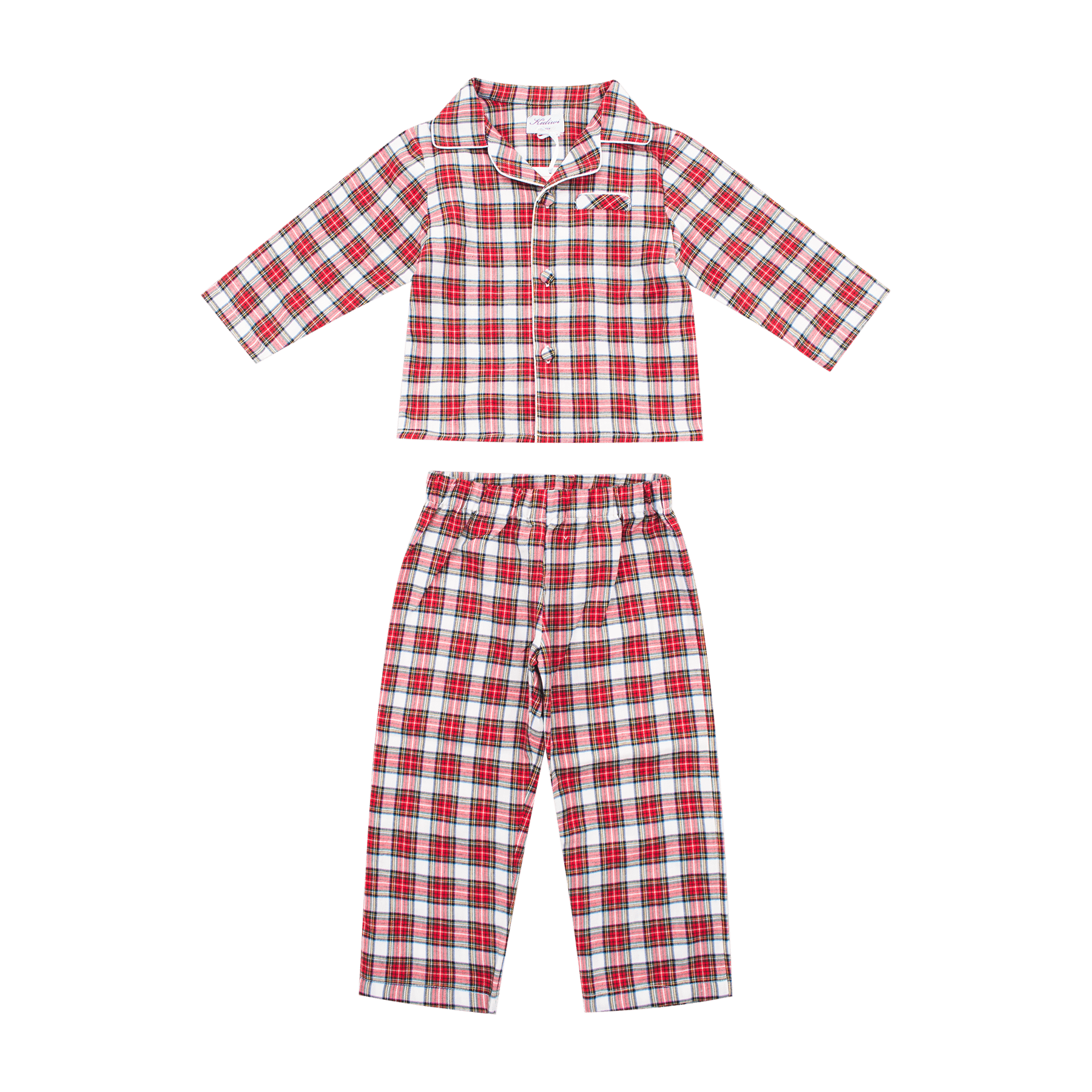 Pyjama Madius en tartan rouge