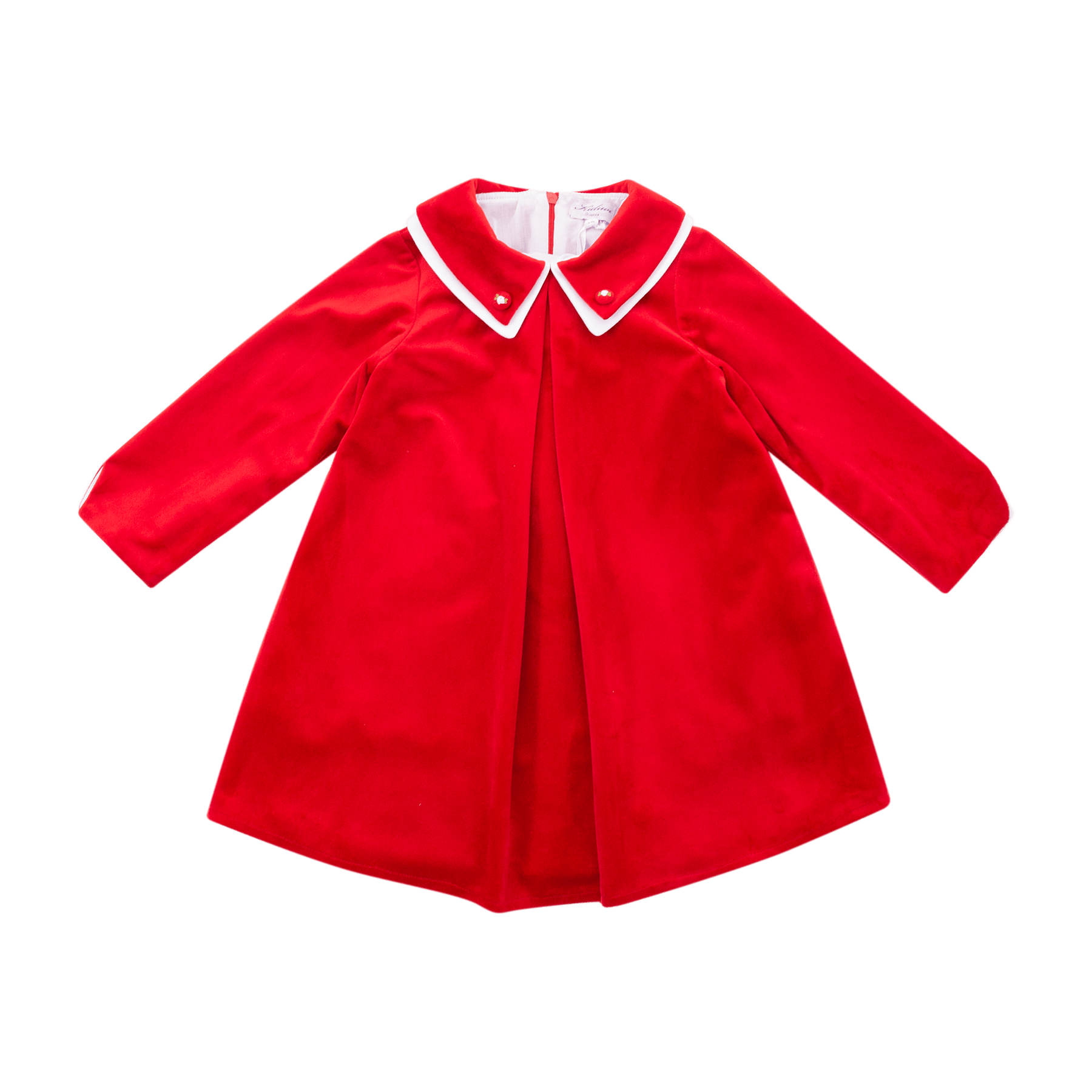 Robe Apolline en velours lisse rouge