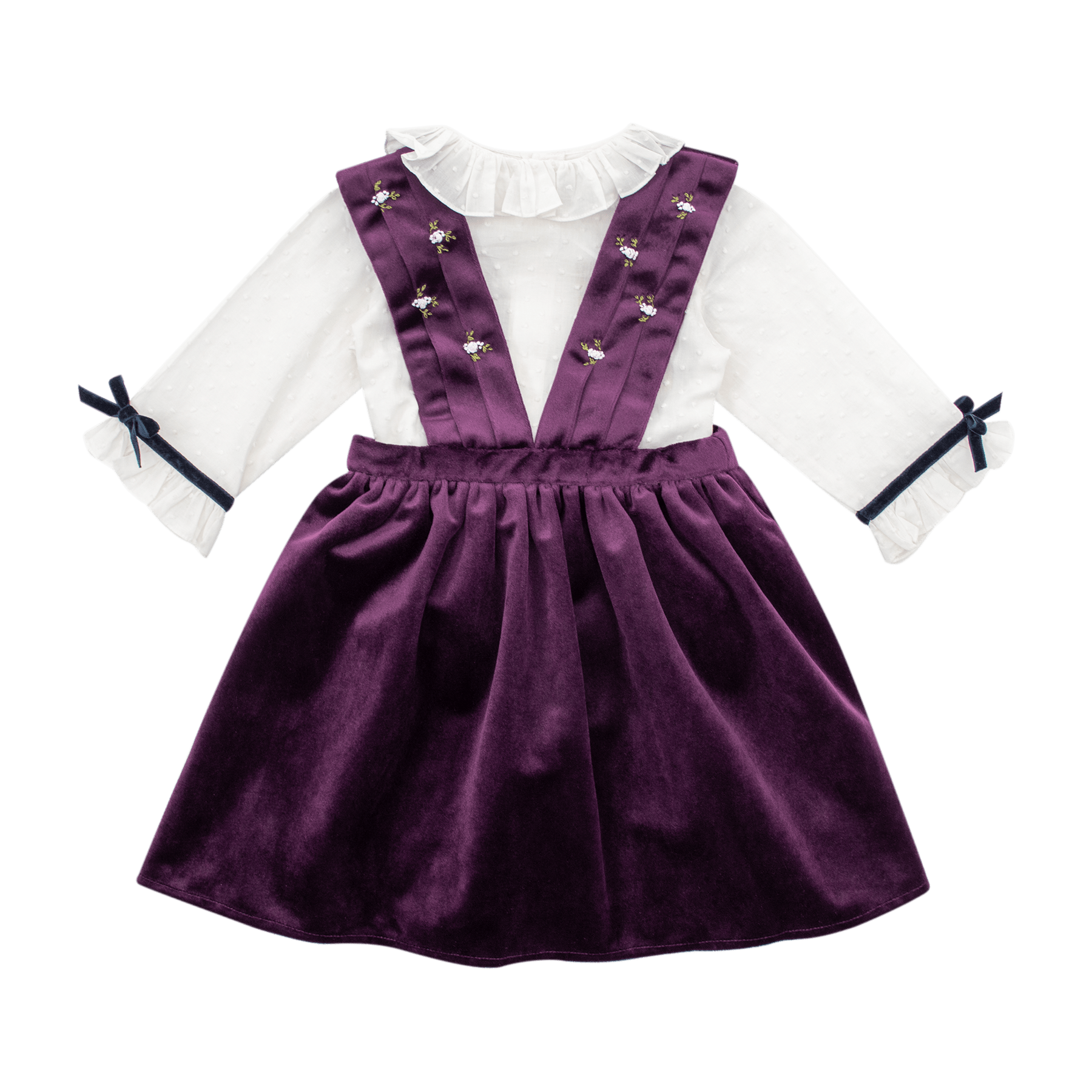 Robe maya velours lisse violet